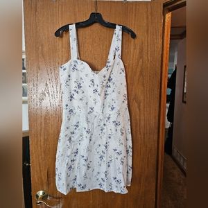 NWT Reformation Miso Floral Print Sweetheart Neck Linen Dress Madeline Size 12